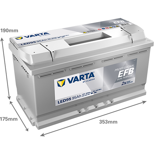 VARTA Professional EFB 932095085 käivitus- ja tarbeaku 95 Ah 850 A L-