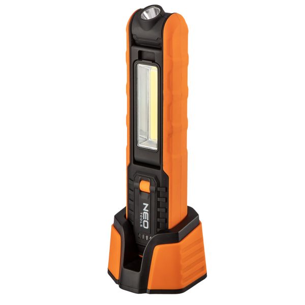 NEO Tools Aku-töökojalamp 500 lm COB, alus ja laadija