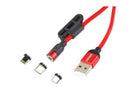 AMiO Magnetotsikutega laadimiskaabel Lightning/USB-C/micro-USB, 100 cm