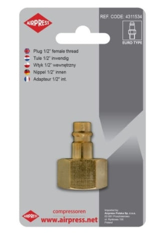 Airpress Kiirliitmiku nippel 1/2", sisekeere