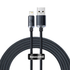 Baseus Laadimiskaabel USB - Lightning Crystal Shine, 2,4 A, 2 m, must