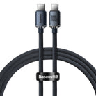 Baseus Laadimiskaabel USB-C - USB-C Crystal Shine, 100 W, 1,2 m, must