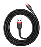 Baseus Laadimiskaabel USB - Lightning Cafule, 1,5 A, 2 m, must-punane