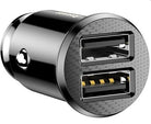 Baseus Autolaadija Grain 2x USB, 5 V, 3,1 A, must
