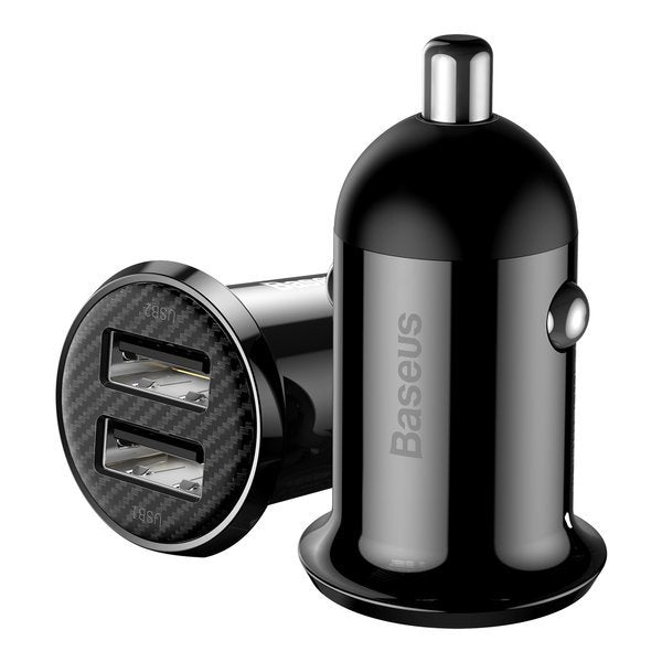 Baseus Autolaadija Grain Pro 2x USB, 4,8 A, must