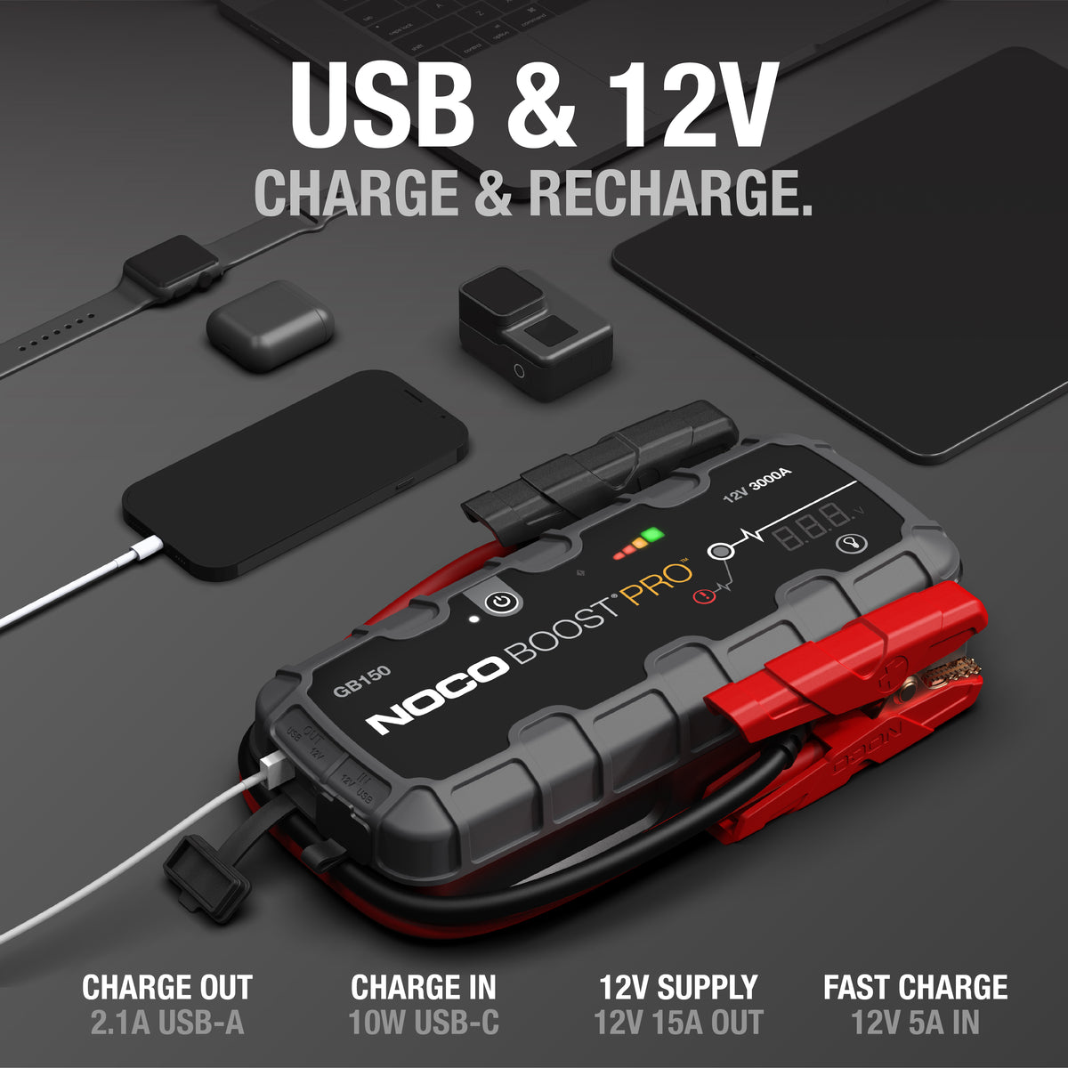 NOCO Boost PRO GB150 käivitusabi 3000 A 12 V
