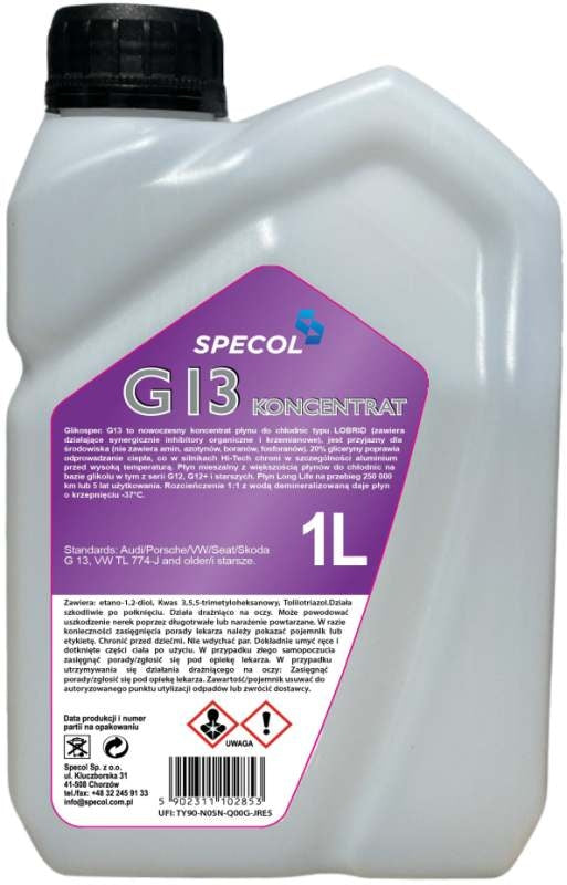 Specol Glikospec G12 jahutusvedeliku kontsentraat, roosa