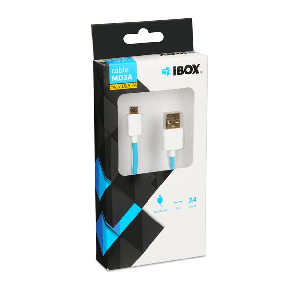 iBOX Laadimis- ja andmekaabel USB - Micro USB MD3A, 1 m