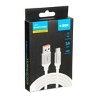 iBOX Laadimiskaabel USB - USB-C, 1,5 m, QC 3.0, valge