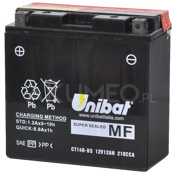 intAct Mootorratta aku 12V 12Ah 140A