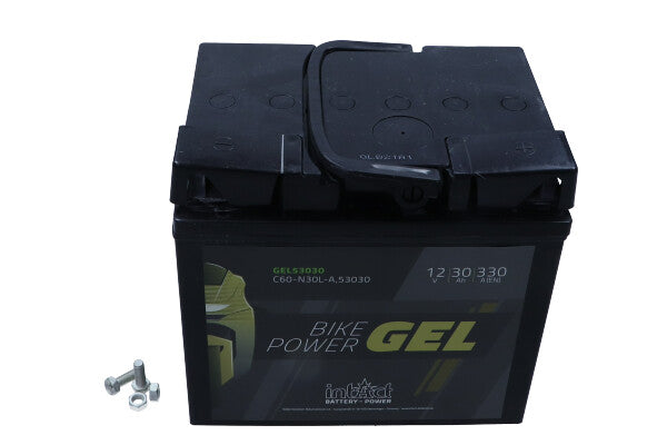 intAct Mootorratta aku 12V 30Ah 330A, plusspool paremal