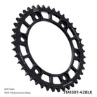 JT Sprockets Tagumine hammasratas JTA1307.42BLK, 42z, samm 525, RaceLite alumiinium, must