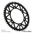 JT Sprockets Tagumine hammasratas JTA251.50BLK, 50z, samm 520, RaceLite alumiinium, must