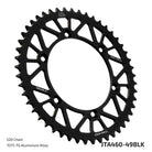 JT Sprockets Tagumine hammasratas JTA460.49BLK, 49z, samm 520, RaceLite alumiinium, must
