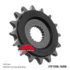 JT Sprockets Eesmine hammasratas JTF1186.16RB, 16z, samm 525, kummisummutiga
