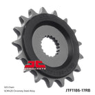 JT Sprockets Eesmine hammasratas JTF1186.17RB, 17z, samm 525, kummisummutiga