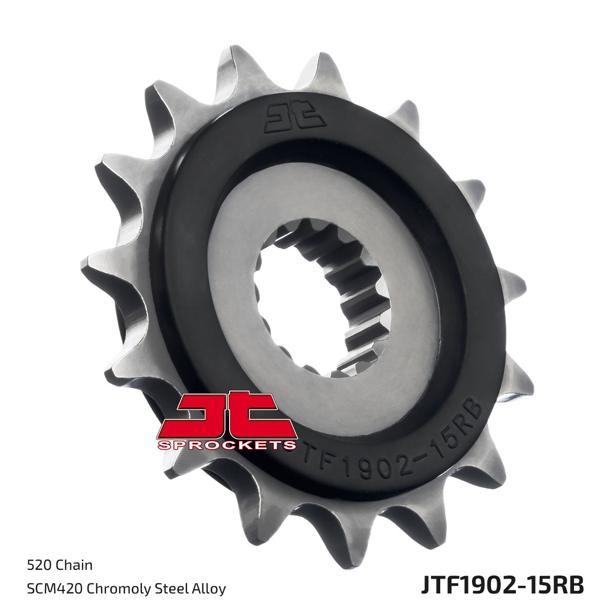 JT Sprockets Eesmine hammasratas JTF1902.15RB, 15z, samm 520, kummisummutiga