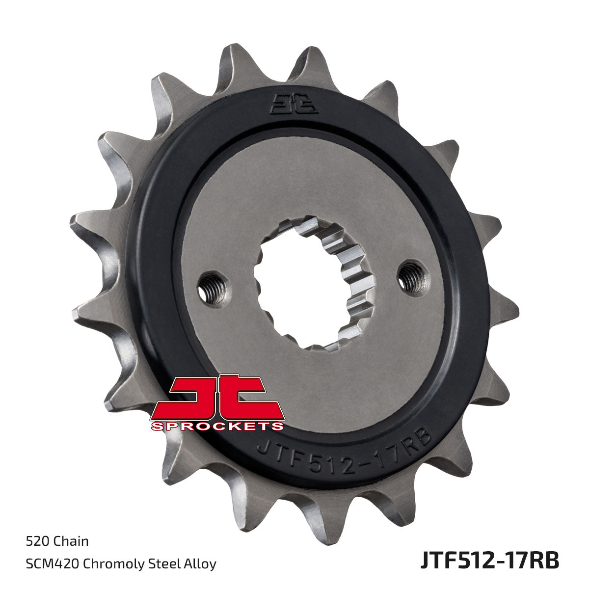 JT Sprockets Eesmine hammasratas JTF512.17RB, 17z, samm 520, kummisummutiga