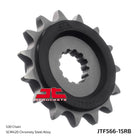 JT Sprockets Eesmine hammasratas JTF566.15RB, 15z, samm 530, kummisummutiga