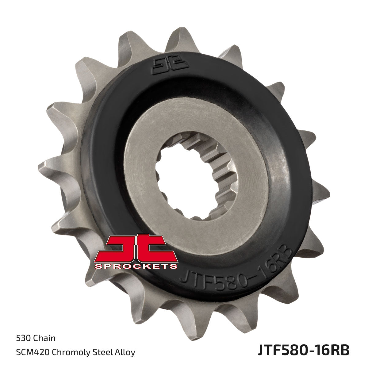 JT Sprockets Eesmine hammasratas JTF580.16RB, 16z, samm 530, kummisummutiga