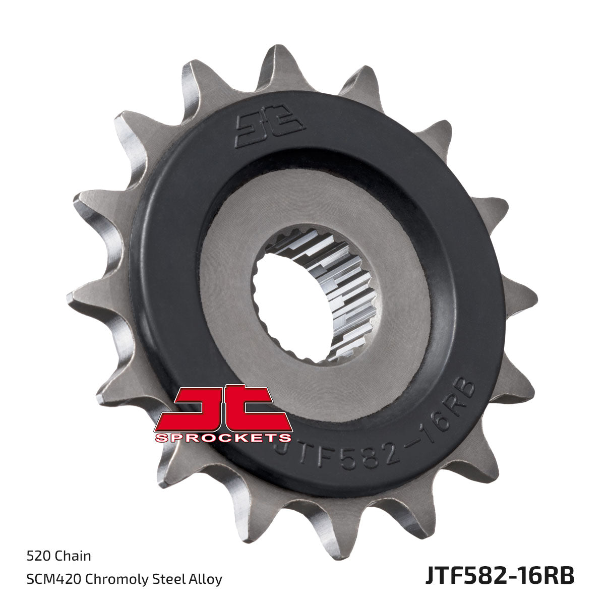 JT Sprockets Eesmine hammasratas JTF582.16RB, 16z, samm 520, kummisummutiga