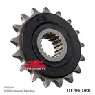 JT Sprockets Eesmine hammasratas JTF704.17RB, 17z, samm 525, kummisummutiga