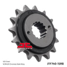 JT Sprockets Eesmine hammasratas JTF740.15RB, 15z, samm 525, kummisummutiga