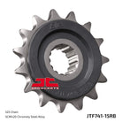 JT Sprockets Eesmine hammasratas JTF741.15RB, 15z, samm 525, kummisummutiga