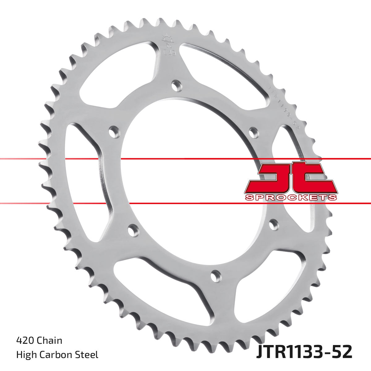 JT Sprockets Tagumine hammasratas JTR1133.52, 52z, samm 420