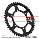 JT Sprockets Tagumine hammasratas JTR1479.47ZBK, 47z, samm 530, must tsinkkate