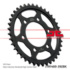 JT Sprockets Tagumine hammasratas JTR1489.39ZBK, 39z, samm 525, must tsinkkate