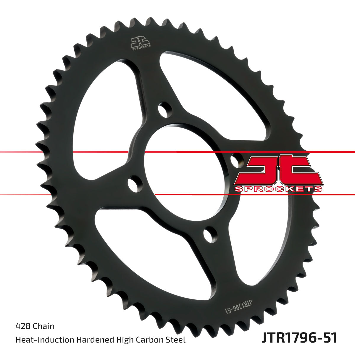JT Sprockets Tagumine hammasratas JTR1796.51, 51z, samm 428
