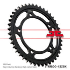 JT Sprockets Tagumine hammasratas JTR1800.43ZBK, 43z, samm 530, must tsinkkate