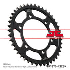 JT Sprockets Tagumine hammasratas JTR1876.43ZBK, 43z, samm 525, must tsinkkate