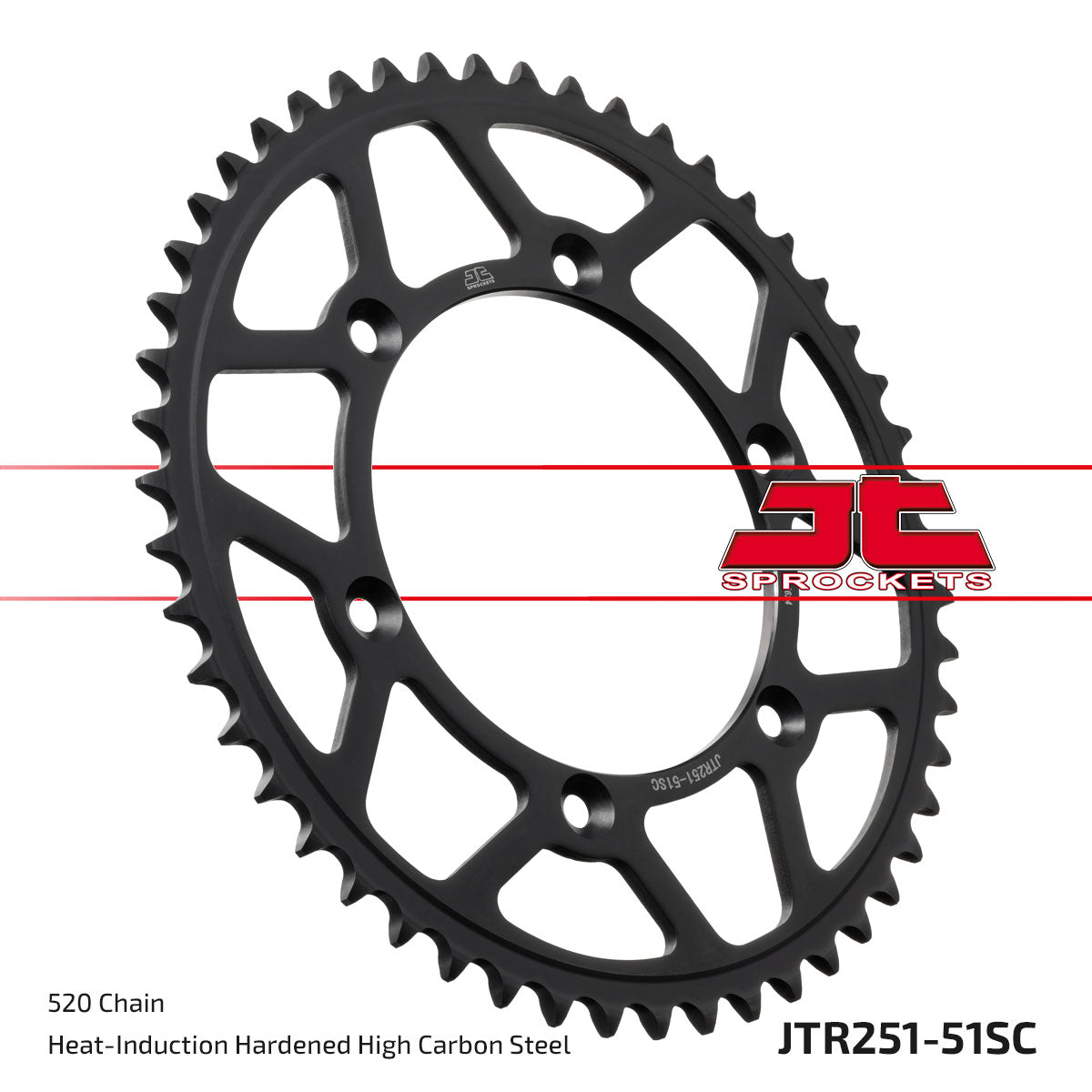 JT Sprockets Tagumine hammasratas JTR251.51SC, 51z, samm 520, isepuhastuv
