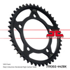 JT Sprockets Tagumine hammasratas JTR302.44ZBK, 44z, samm 530, must tsinkkate