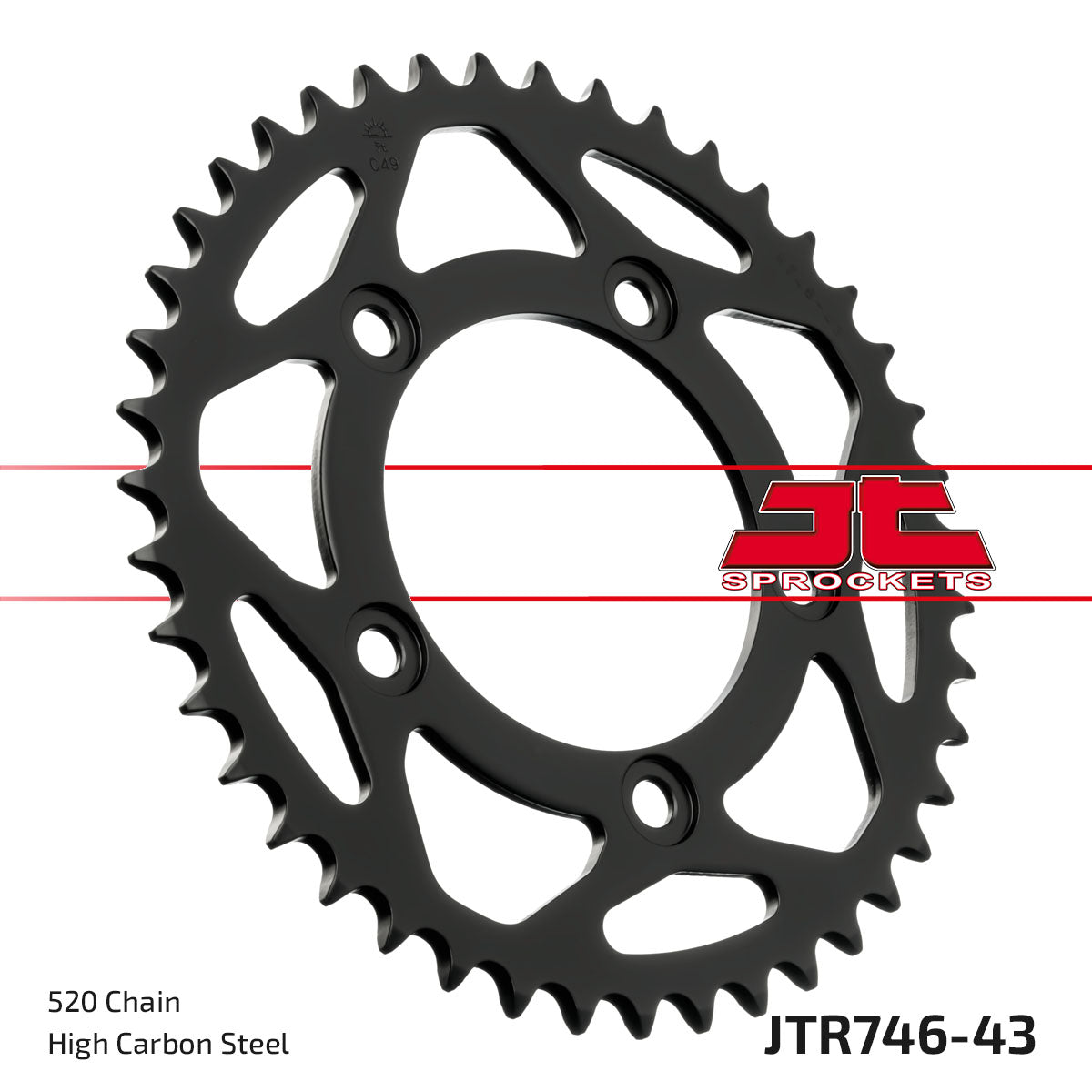 JT Sprockets Tagumine hammasratas JTR746.43, 43z, samm 520