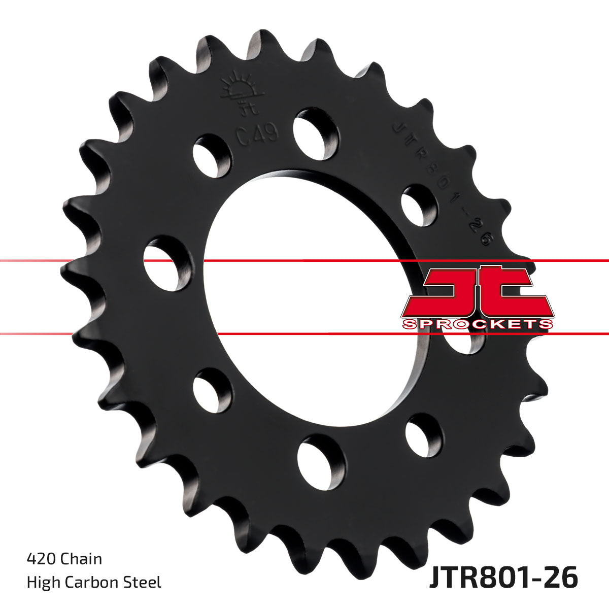 JT Sprockets Tagumine hammasratas JTR801.26, 26z, samm 420