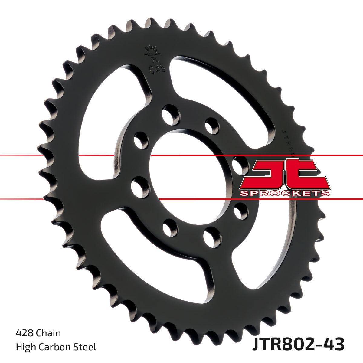 JT Sprockets Tagumine hammasratas JTR802.43, 43z, samm 428