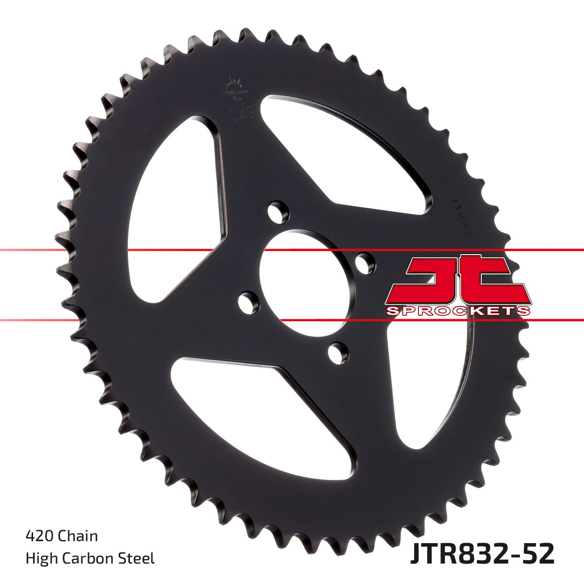 JT Sprockets Tagumine hammasratas JTR832.52, 52z, samm 420