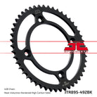 JT Sprockets Tagumine hammasratas JTR895.49ZBK, 49z, samm 428, must tsinkkate