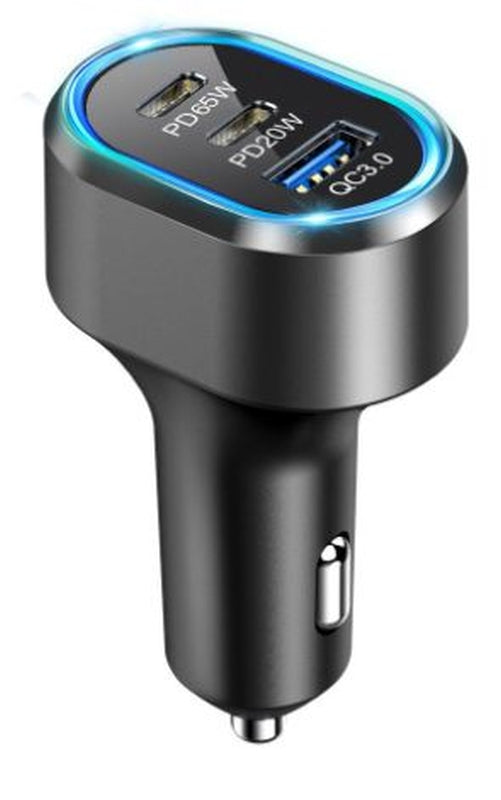 eXtreme Autolaadija 2x USB-C + USB, 85 W