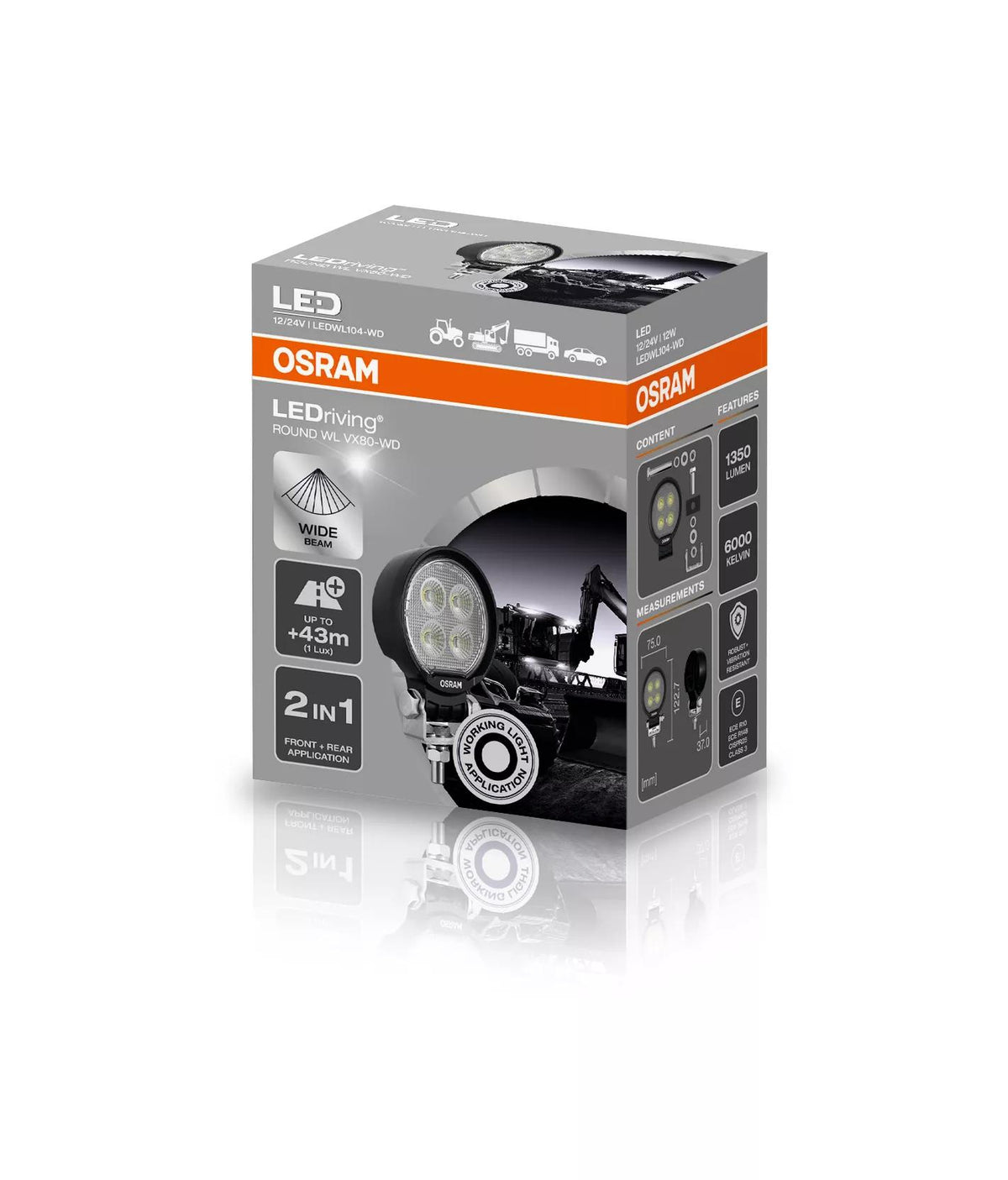 OSRAM LEDriving Round WL VX80-WD LED-töötuli