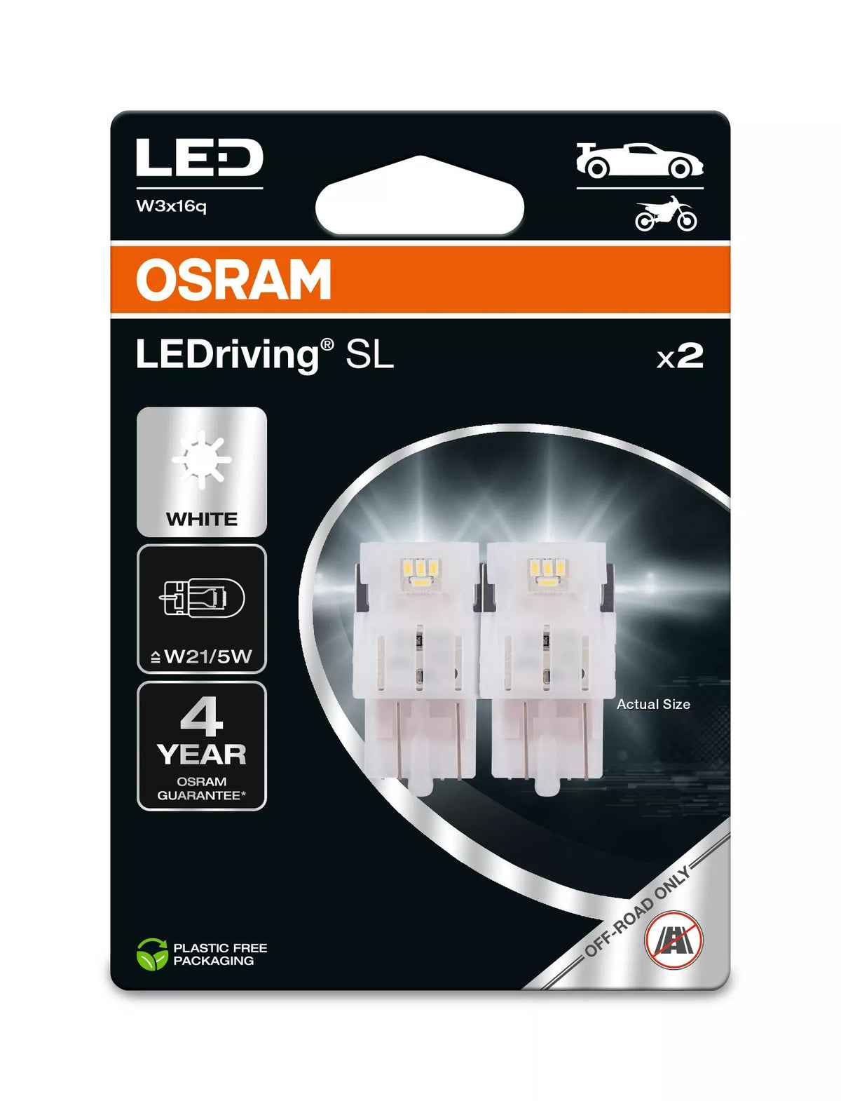 OSRAM LEDriving SL W21W/5W WHITE 12 V 1 W LED-signaalpirn