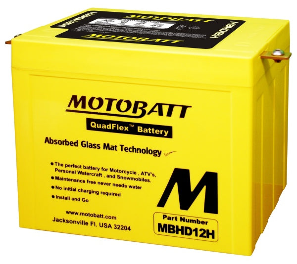 Motobatt Mootorratta aku 12V 33Ah 390A, plusspool vasakul