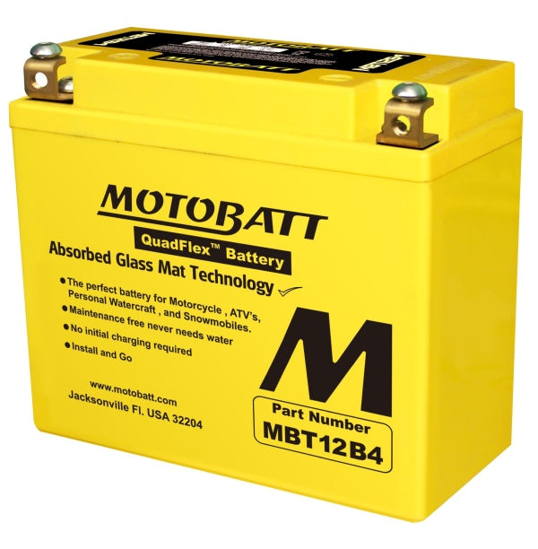 Motobatt Mootorratta aku 12V 11Ah 150A, plusspool vasakul