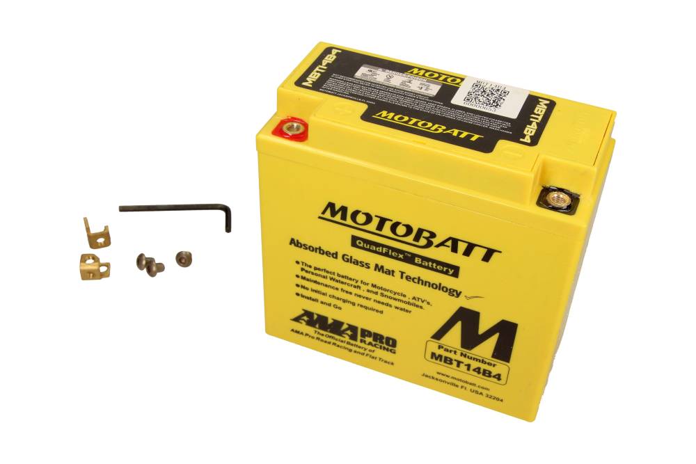 Motobatt Mootorratta aku 12V 13Ah 175A, plusspool vasakul