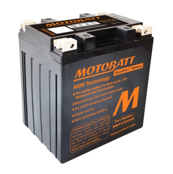 Motobatt Mootorratta aku 12V 32Ah 390A, plusspool paremal