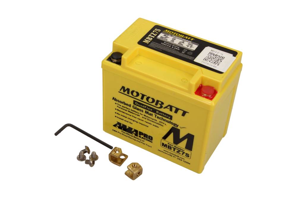 Motobatt Mootorratta aku 12V 6,5Ah 100A, plusspool paremal