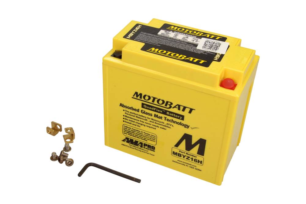 Motobatt Mootorratta aku 12V 16,5Ah 240A, plusspool paremal
